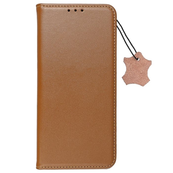iPhone 15 Pro Max Echtleder Klapptasche Forcell SMART PRO baun vorne Zubehör online kaufen bestellen