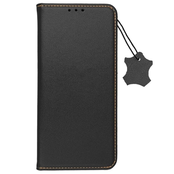 iPhone 15 Pro Max Echtleder Klapptasche Forcell SMART PRO schwarz vorne Zubehör online kaufen bestellen