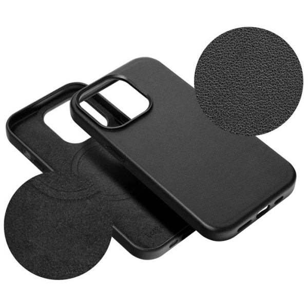 iPhone Leather MagSafe Case in schwarz Textur Zubehör online kaufen bestellen