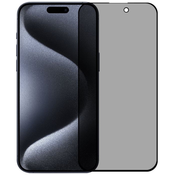 PRIVACY Anti-SPY Panzerglasfolie 9H 5D Fullface Displayschutzfolie schräg iPhone 15 Pro online kaufen bestellen