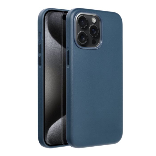 iPhone 15 Pro Max Leather MagSafe Case in blau Zubehör online kaufen bestellen