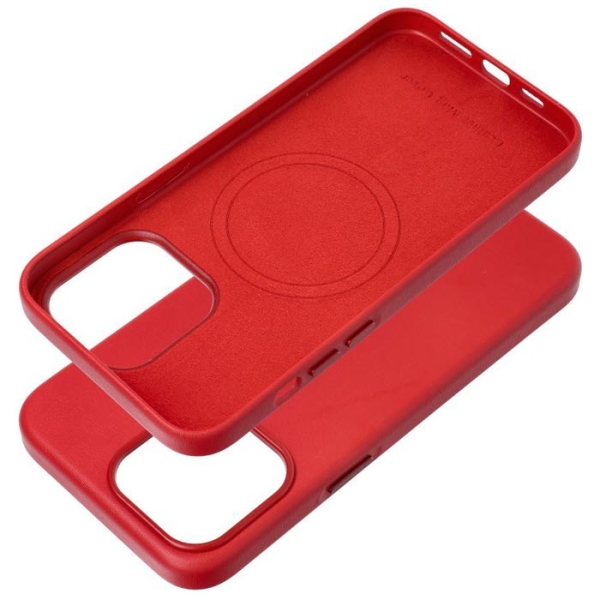 iPhone 15 Pro Max Leather MagSafe Case in rot innen  Zubehör online kaufen bestellen