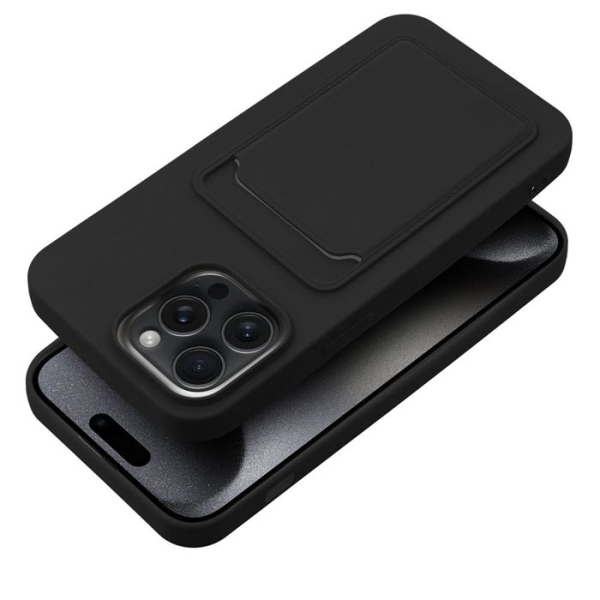 Silicone Card Case für iPhone 15 Pro Max in schwarz Zubehör online kaufen