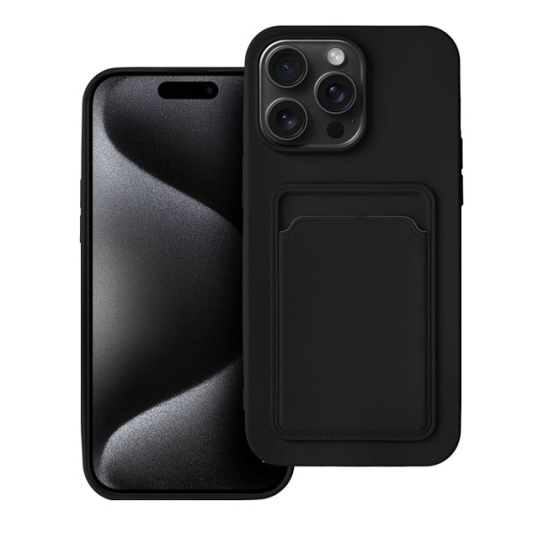 Silicone Card Case für iPhone 15 Pro Max in schwarz Zubehör online kaufen