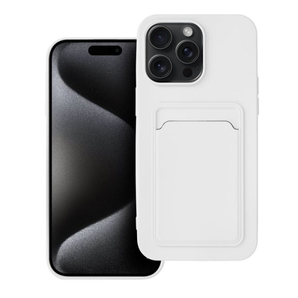 Silicone Card Case für iPhone 15 Pro Max in weiß Zubehör online kaufen