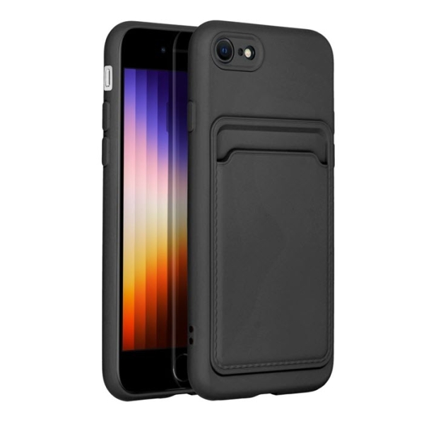 Silicone Card Case für iPhone 7 8 SE 2020 2022 in schwarz Zubehör online kaufen