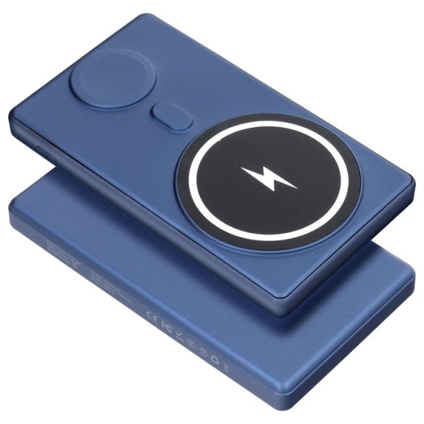 iPhone und Apple Watch Power Bank MagSafe Qi kabellos magnetisch blau Zubehör online kaufen