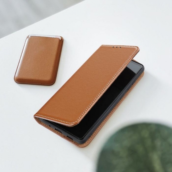 iPhone 11 Pro Max Echtleder Klapptasche Forcell SMART PRO braun Muster Zubehör online kaufen bestellen