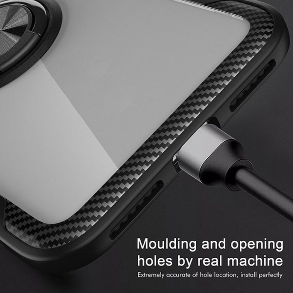 iPhone Hybrid Magnet Ring Case in Carbon schwarz unten online kaufen bestellen