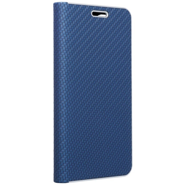iPhone 16 Pro Max LUNA Book in Carbon blau mit silbernem Rahmen vorne online kaufen bestellen