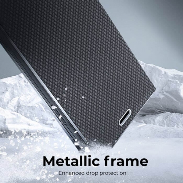 iPhone LUNA Book in Carbon schwarz mit silbernem Rahmen online kaufen bestellen