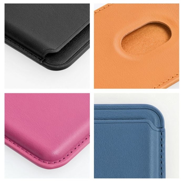 iPhone MagSafe Leather Card-Wallet Kredit Kartenhalter magnetisch Details Zubehör online kaufen