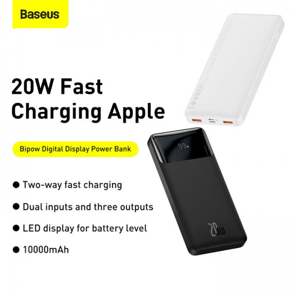 iPhone Powerbank 20W PD Power Delivery 10000mAh Baseus Bipow Zubehör online kaufen bestellen