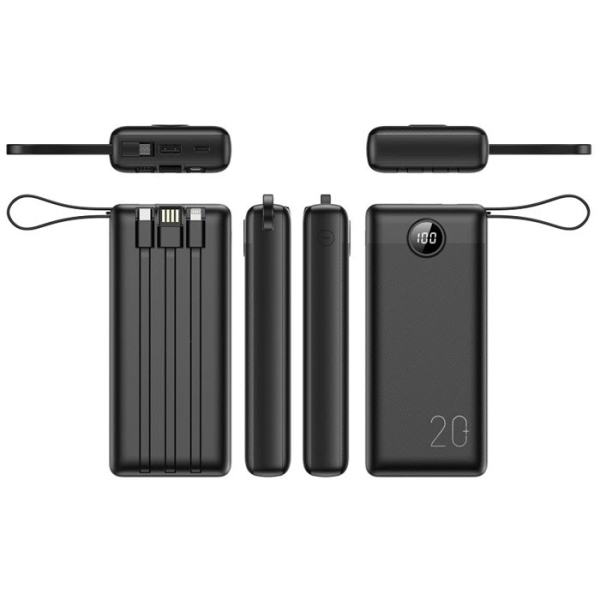 VEGER C20 iPhone Powerbank mit Lightning Kabel 20000mAh alle Seiten Zubehör online kaufen bestellen