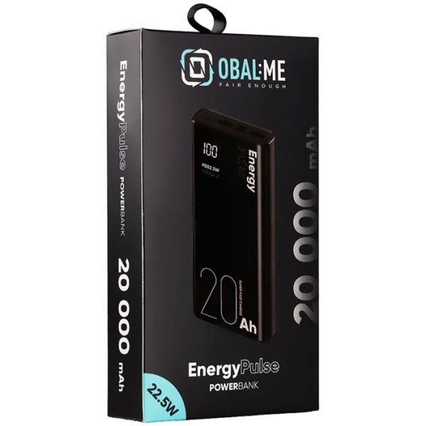 Fast Charge Powerbank OBAL:ME EnergyPulse QC PD Power Delivery 20000 mAh Verpackung vorne Online-Handyshop kaufen