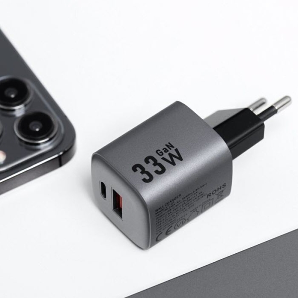 33W GaN3 Schnell Ladegerät für iPhone mit PD QC am Tisch Zubehör online kaufen