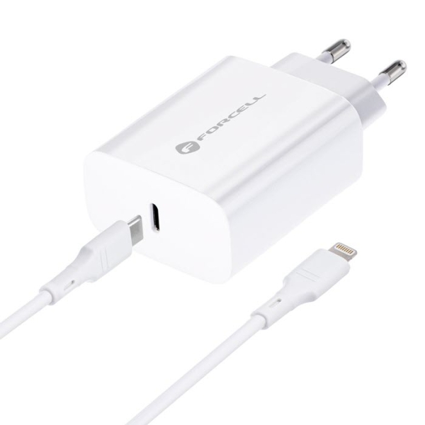 iPhone LadeSET Schnell Ladegerät mit Lightning Kabel PD QC Forcell F-ENERGY TFK-TC-20W Zubehör online bestellen