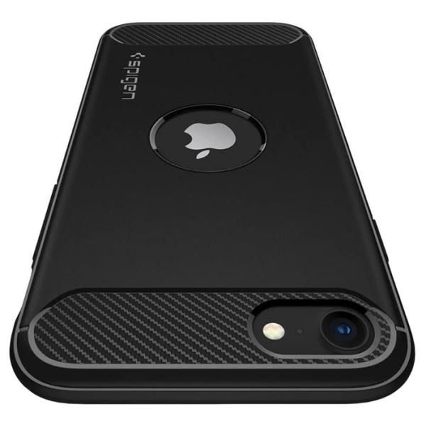 iPhone SE 2022 stabile Handyhülle Spigen Rugged Armor liegend online kaufen bestellen