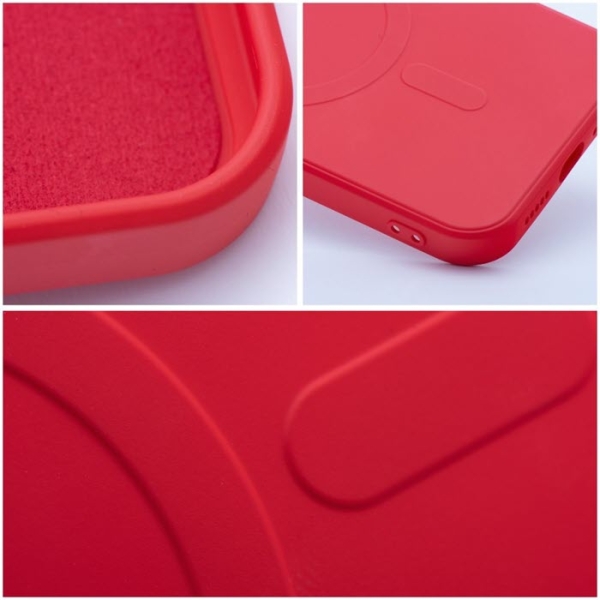 iPhone 13 mini Silicone Mag Cover MagSafe in rot in der Hand Zubehör online kaufen bestellen