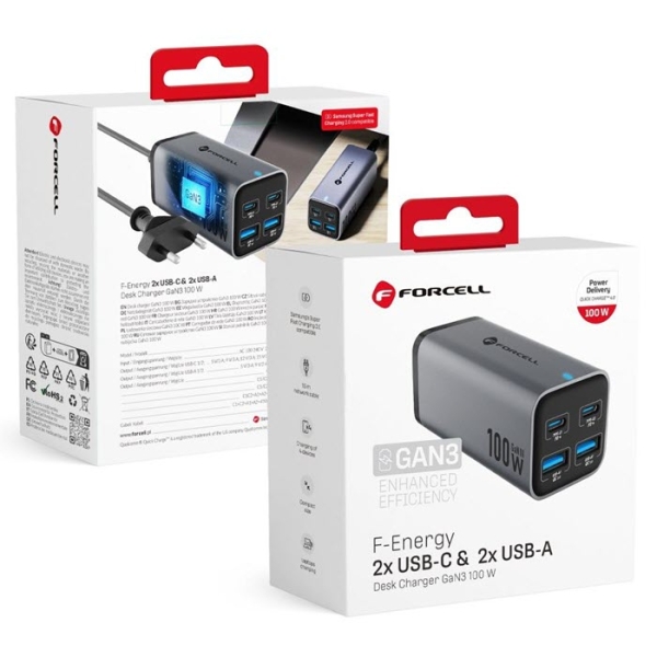 100W GaN3 Desktop Super Fast Charger Superschnell Ladegerät für iPad iPhone MacBook mit PD SFC QC Forcell VT-49 Box Zubehör online kaufen