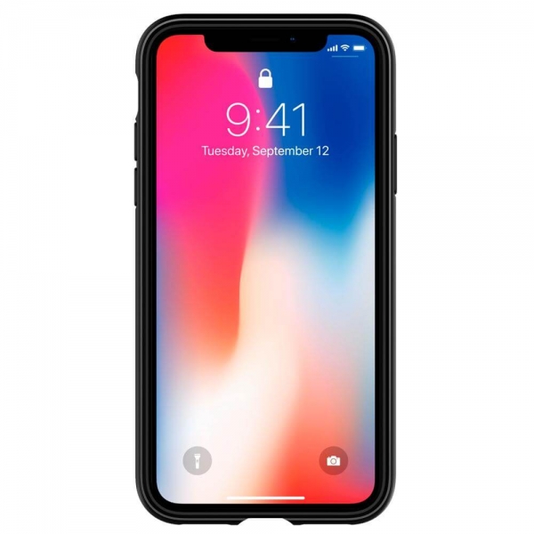 iPhone X stabile Handyhülle Spigen Rugged Armor vorne online kaufen bestellen