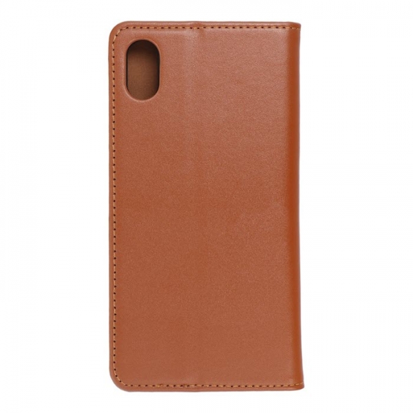 iPhone X XS Echtleder Klapptasche Forcell SMART PRO braun hinten Zubehör online kaufen