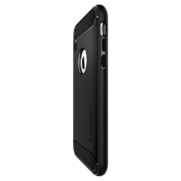 iPhone XS stabile Handyhülle Spigen Rugged Armor schräg online kaufen bestellen